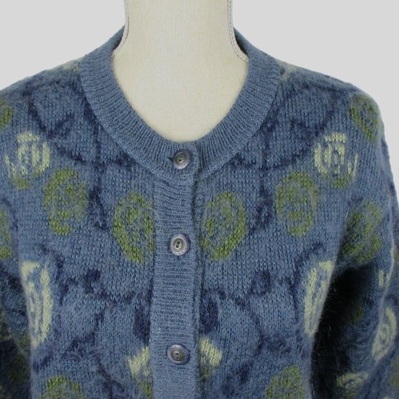 EQUORIAN Heritage Cardigan Mohair Sweater Size M 10/12 - Picture 2 of 7